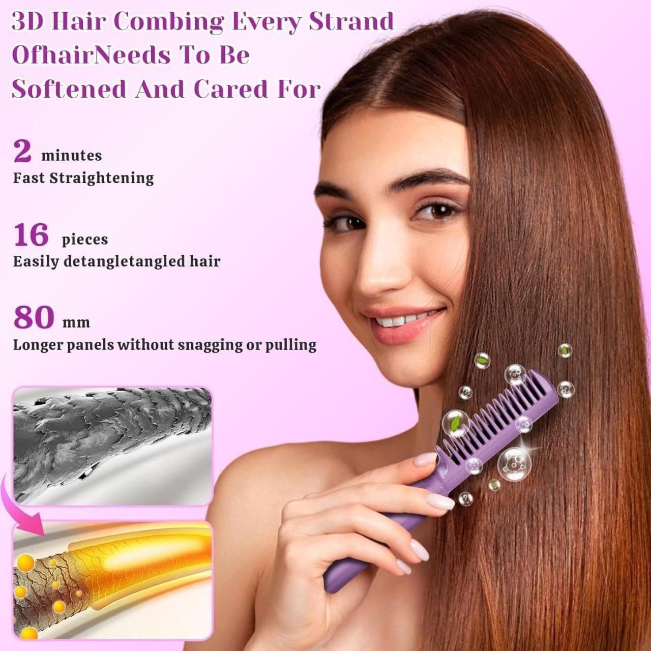 Cordless Mini Hair Straightener Comb | Clear Cart