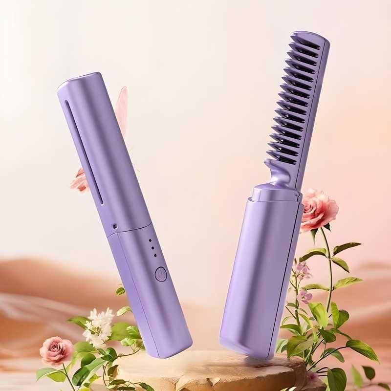 Cordless Mini Hair Straightener Comb | Clear Cart
